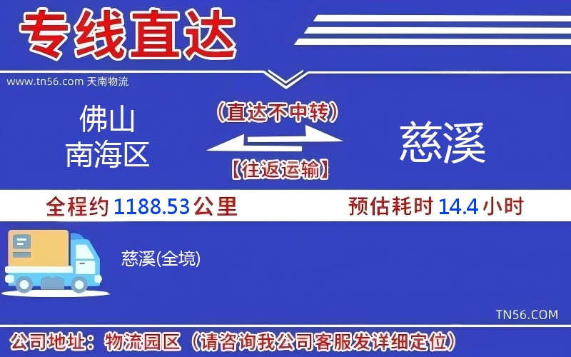 佛山南海區到慈溪物流公司