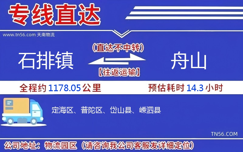 石排鎮(zhèn)到舟山物流公司 石排鎮(zhèn)到舟山物流公司